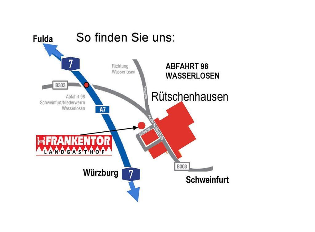 Landgasthof Frankentor Wasserlosen Exterior foto
